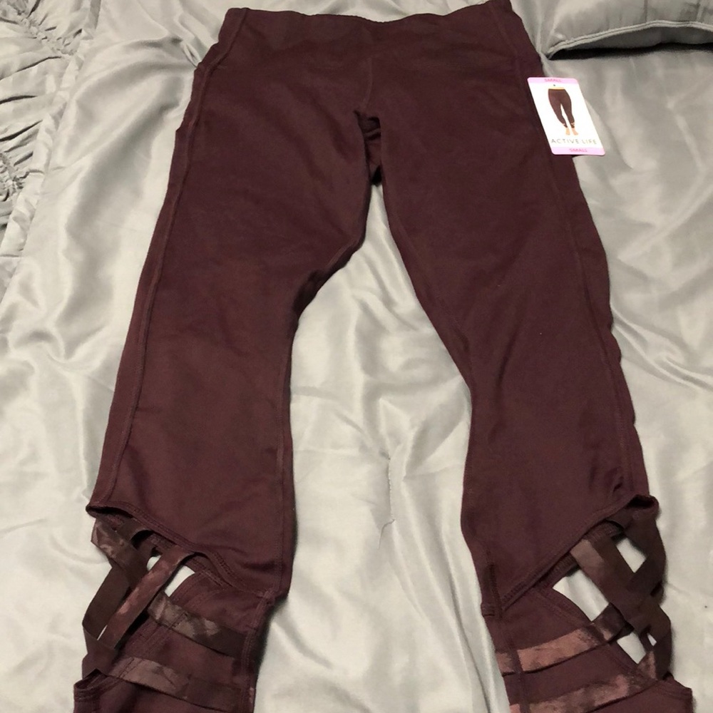 Burgundy Active pants